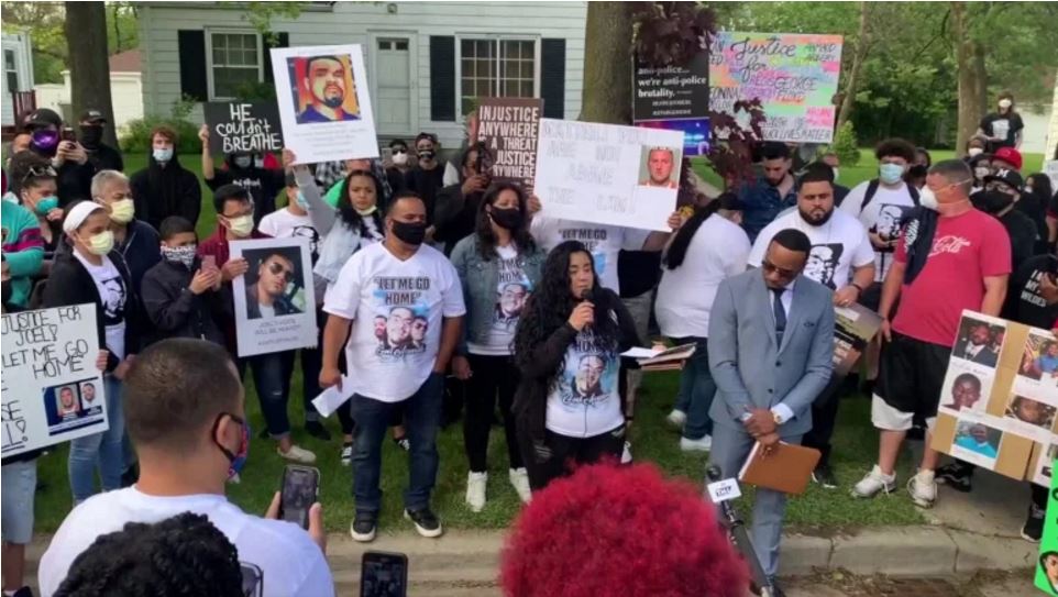 Joel Acevedo family gathers outside home of MPD officer charged in his death